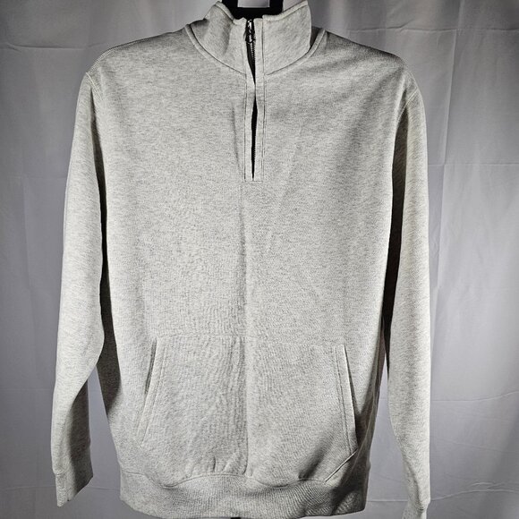 Daniel Cremieux Other - Cremieux Mens Heather Grey 1/4 Zip Fleece Pullover Size L NWT